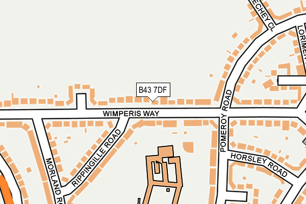 B43 7DF map - OS OpenMap – Local (Ordnance Survey)