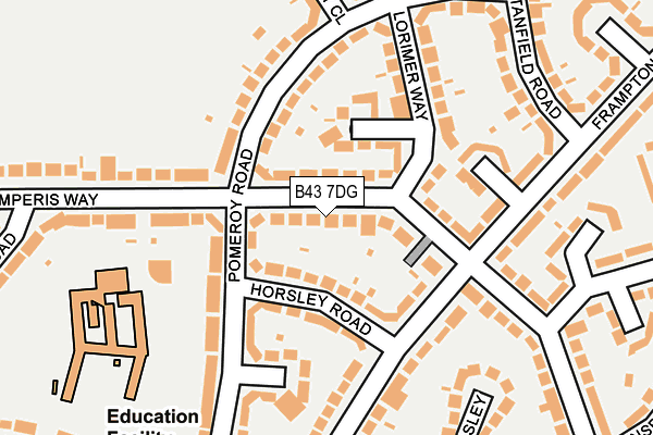 B43 7DG map - OS OpenMap – Local (Ordnance Survey)