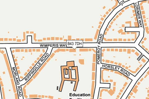 B43 7DH map - OS OpenMap – Local (Ordnance Survey)