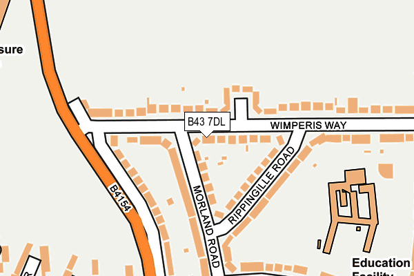 B43 7DL map - OS OpenMap – Local (Ordnance Survey)