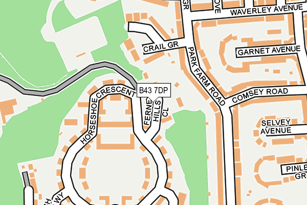 B43 7DP map - OS OpenMap – Local (Ordnance Survey)