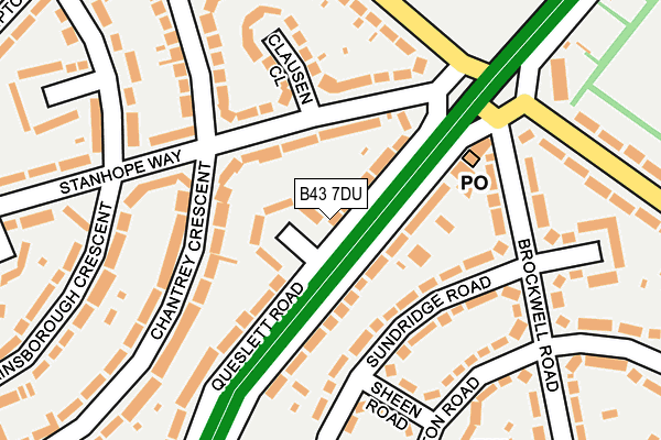B43 7DU map - OS OpenMap – Local (Ordnance Survey)