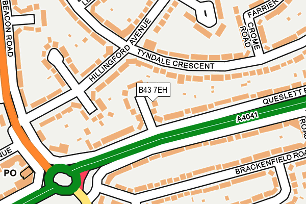 B43 7EH map - OS OpenMap – Local (Ordnance Survey)