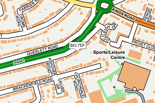 B43 7EP map - OS OpenMap – Local (Ordnance Survey)