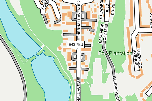 B43 7EU map - OS OpenMap – Local (Ordnance Survey)