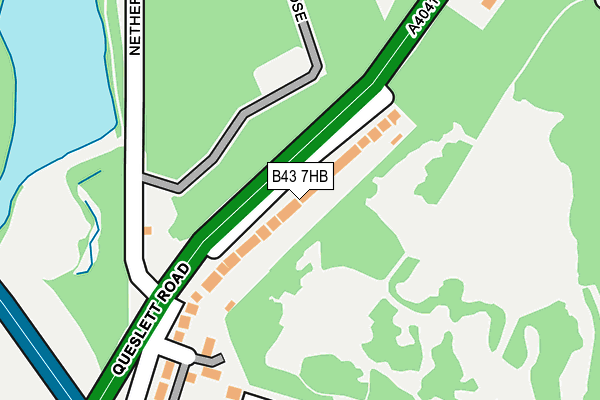 B43 7HB map - OS OpenMap – Local (Ordnance Survey)