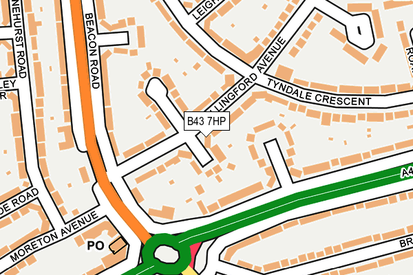 B43 7HP map - OS OpenMap – Local (Ordnance Survey)