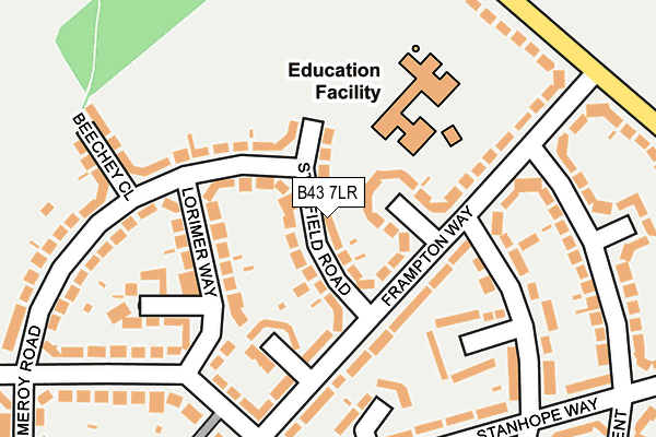 B43 7LR map - OS OpenMap – Local (Ordnance Survey)