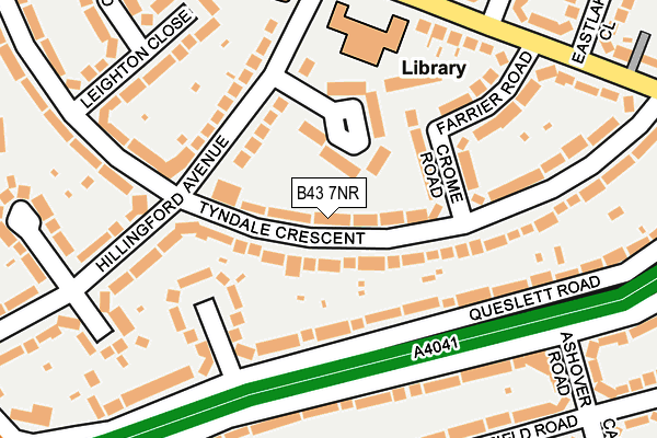 B43 7NR map - OS OpenMap – Local (Ordnance Survey)