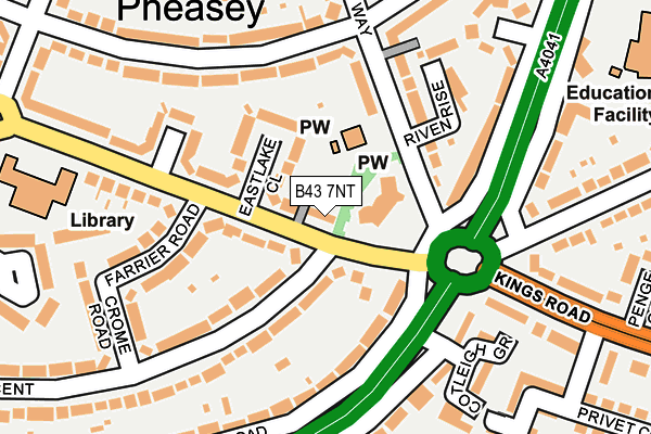 B43 7NT map - OS OpenMap – Local (Ordnance Survey)