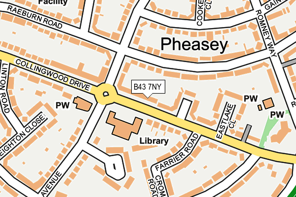 B43 7NY map - OS OpenMap – Local (Ordnance Survey)