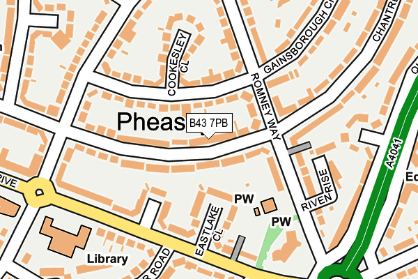 B43 7PB map - OS OpenMap – Local (Ordnance Survey)