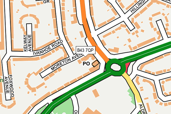 B43 7QP map - OS OpenMap – Local (Ordnance Survey)