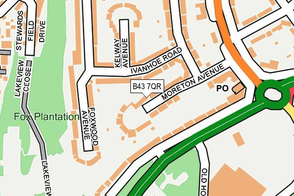 B43 7QR map - OS OpenMap – Local (Ordnance Survey)