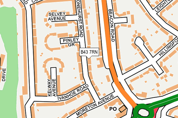 B43 7RN map - OS OpenMap – Local (Ordnance Survey)