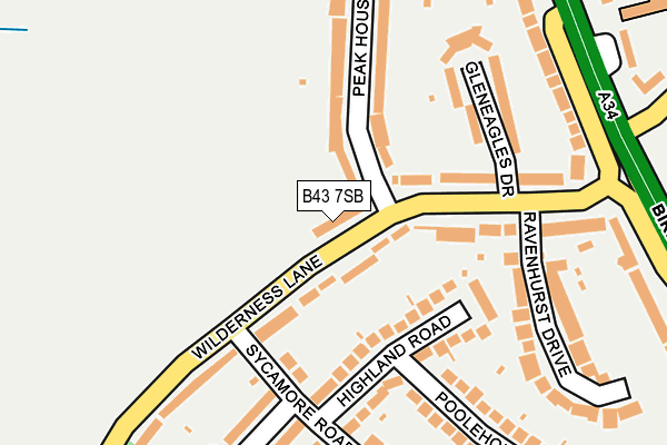 B43 7SB map - OS OpenMap – Local (Ordnance Survey)