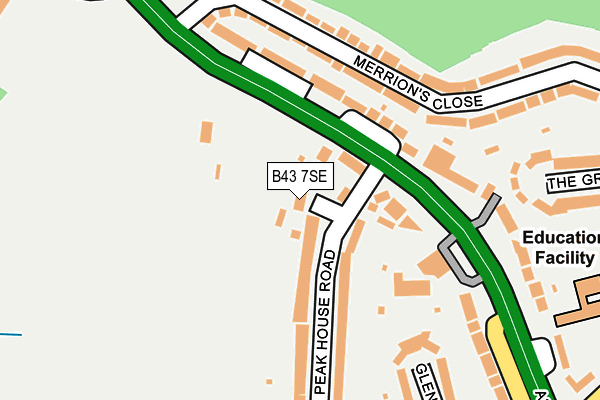 B43 7SE map - OS OpenMap – Local (Ordnance Survey)