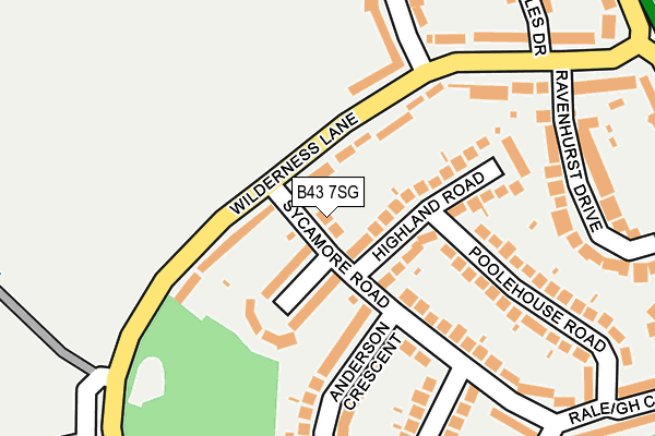 B43 7SG map - OS OpenMap – Local (Ordnance Survey)