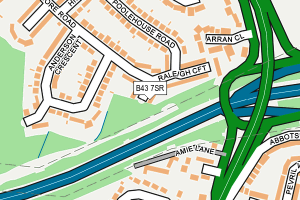 B43 7SR map - OS OpenMap – Local (Ordnance Survey)