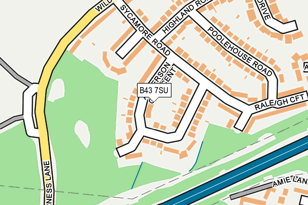 B43 7SU map - OS OpenMap – Local (Ordnance Survey)