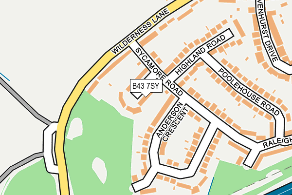 B43 7SY map - OS OpenMap – Local (Ordnance Survey)