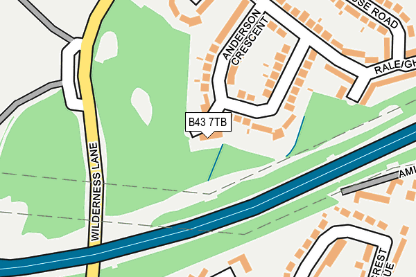B43 7TB map - OS OpenMap – Local (Ordnance Survey)