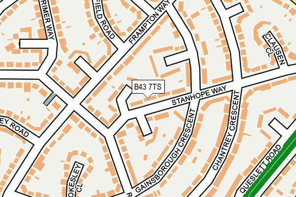 B43 7TS map - OS OpenMap – Local (Ordnance Survey)