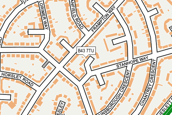 B43 7TU map - OS OpenMap – Local (Ordnance Survey)