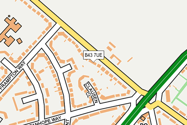 B43 7UE map - OS OpenMap – Local (Ordnance Survey)