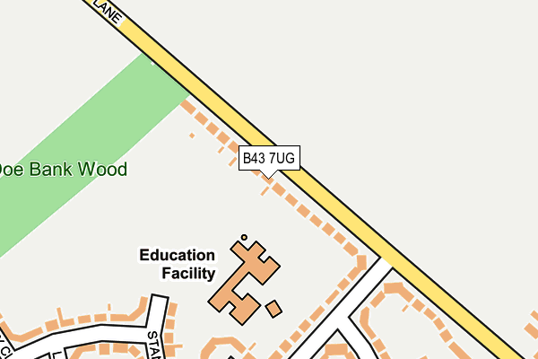 B43 7UG map - OS OpenMap – Local (Ordnance Survey)