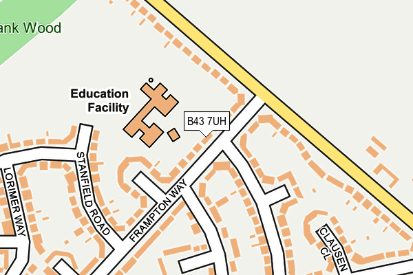 B43 7UH map - OS OpenMap – Local (Ordnance Survey)