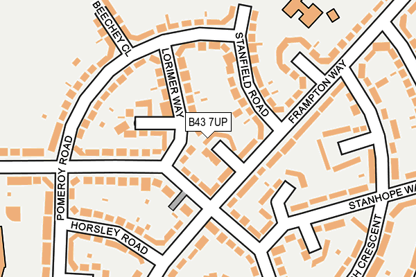 B43 7UP map - OS OpenMap – Local (Ordnance Survey)