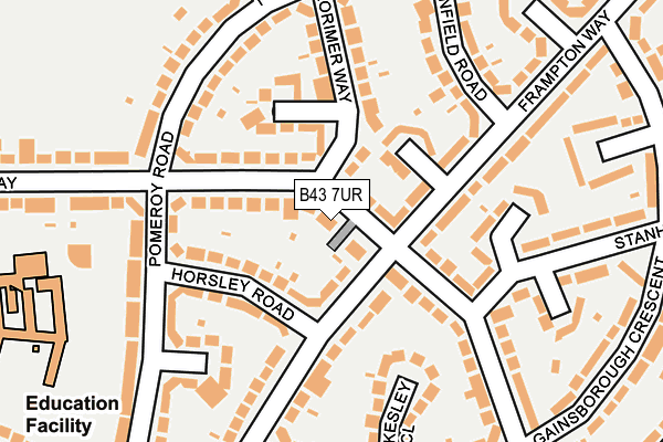 B43 7UR map - OS OpenMap – Local (Ordnance Survey)