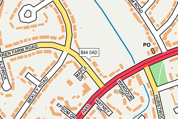 B44 0AD map - OS OpenMap – Local (Ordnance Survey)