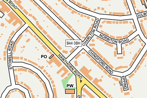 B44 0BH map - OS OpenMap – Local (Ordnance Survey)