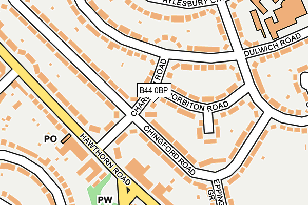 B44 0BP map - OS OpenMap – Local (Ordnance Survey)