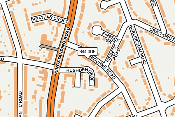 B44 0DE map - OS OpenMap – Local (Ordnance Survey)