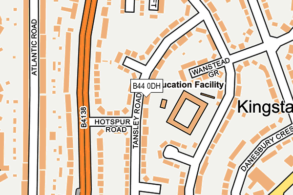 B44 0DH map - OS OpenMap – Local (Ordnance Survey)