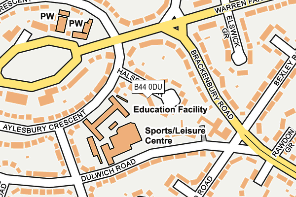 B44 0DU map - OS OpenMap – Local (Ordnance Survey)