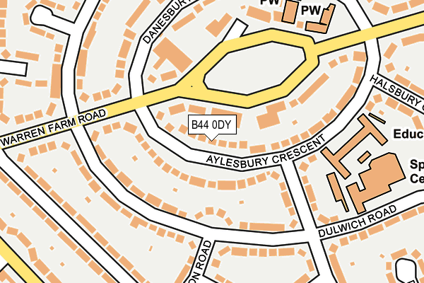 B44 0DY map - OS OpenMap – Local (Ordnance Survey)