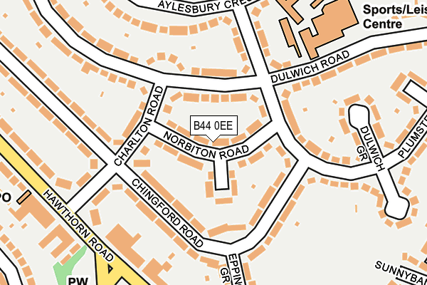 B44 0EE map - OS OpenMap – Local (Ordnance Survey)