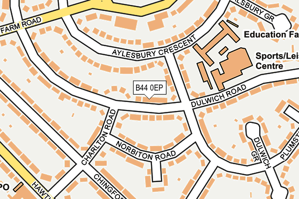 B44 0EP map - OS OpenMap – Local (Ordnance Survey)