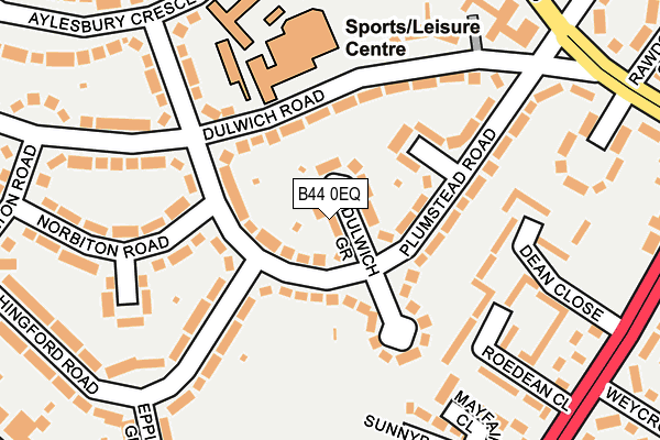 B44 0EQ map - OS OpenMap – Local (Ordnance Survey)