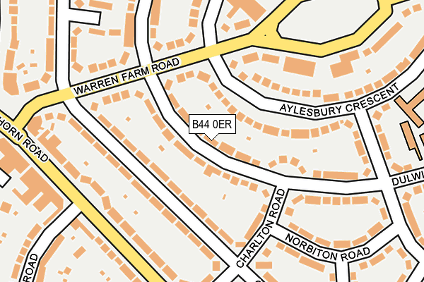 B44 0ER map - OS OpenMap – Local (Ordnance Survey)