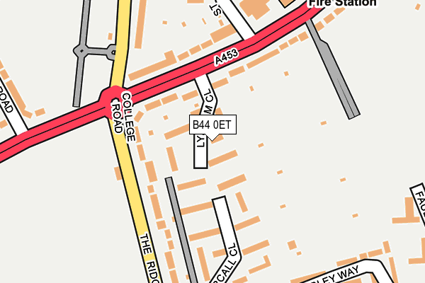 B44 0ET map - OS OpenMap – Local (Ordnance Survey)
