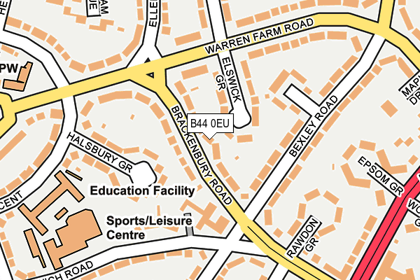 B44 0EU map - OS OpenMap – Local (Ordnance Survey)