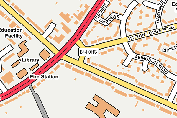 B44 0HG map - OS OpenMap – Local (Ordnance Survey)