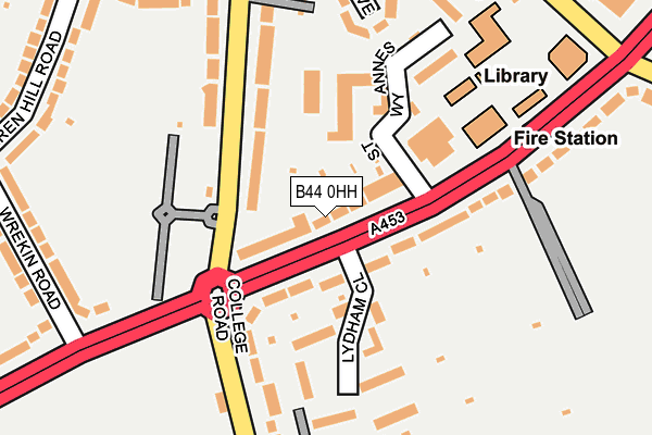 B44 0HH map - OS OpenMap – Local (Ordnance Survey)