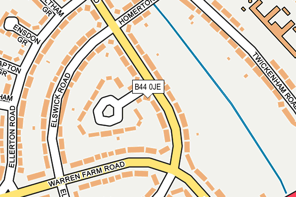 B44 0JE map - OS OpenMap – Local (Ordnance Survey)