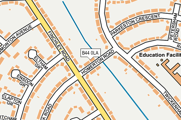 B44 0LA map - OS OpenMap – Local (Ordnance Survey)